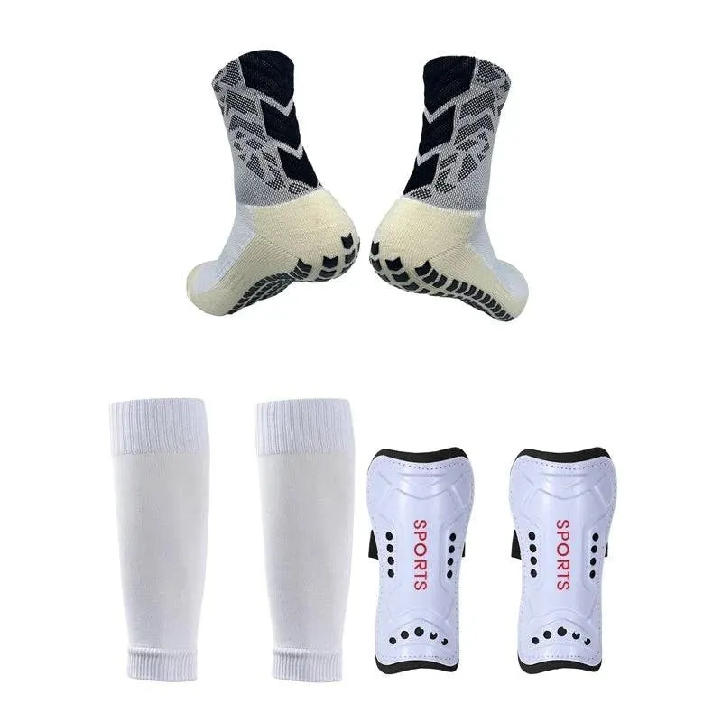 1 Set New High Elastic Football Shin Guards Socks Leg Coveradult Youth Outdoor Sports Non-slip Running Cycling Soccer Socks