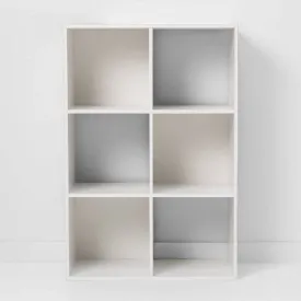 11" 6 Cube Organizer Shelf White - Room Essentials