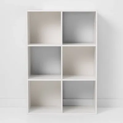 11" 6 Cube Organizer Shelf White - Room Essentials