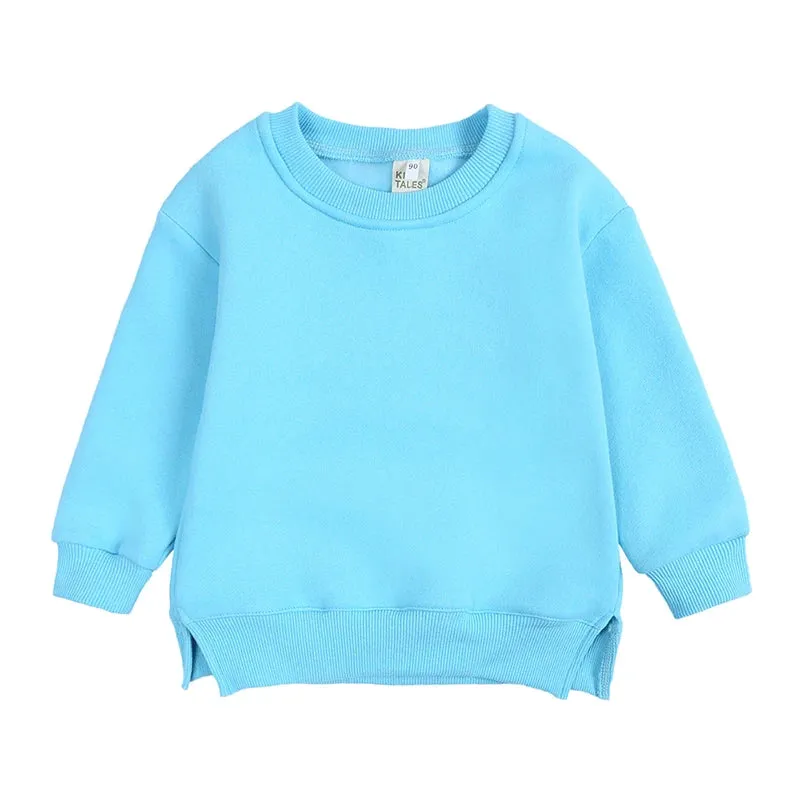 2023 Baby Kids Winter Bear Fleece Sweatshirt Cotton Warm Solid Long Sleeve Top Jacket Cute Boys Girls Hooded Outwear Clothes