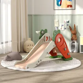 3 in 1 Kids Slide, Carrot-themed Foldable Indoor Slide for 1-3 Years