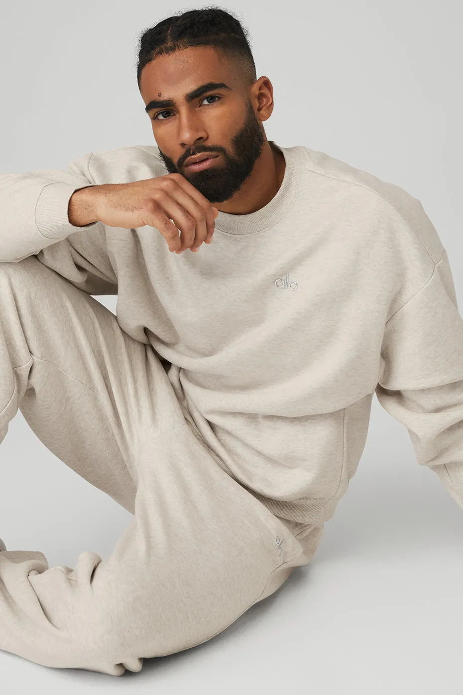 Accolade Crew Neck Pullover - Oatmeal Heather