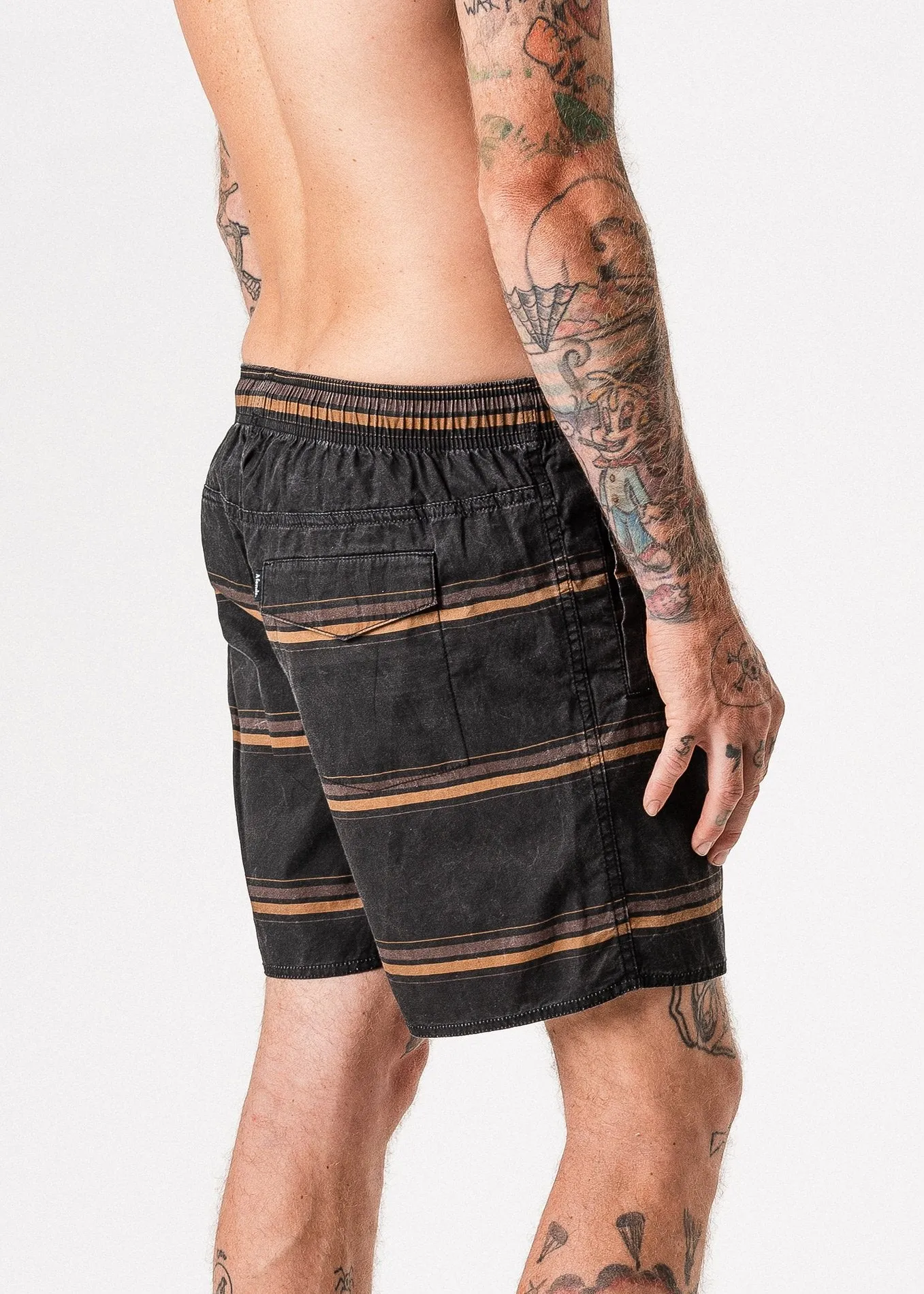 Afends Mens Baywatch Valley - Elastic Waist Boardshort