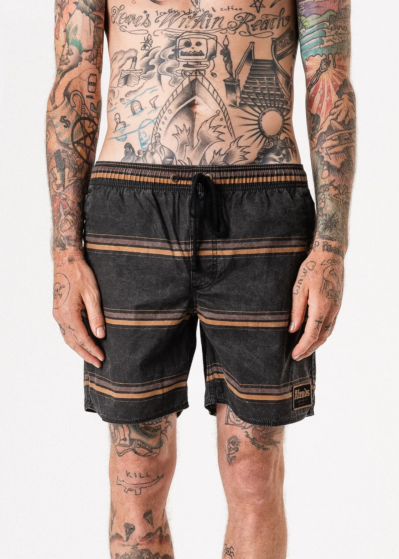 Afends Mens Baywatch Valley - Elastic Waist Boardshort