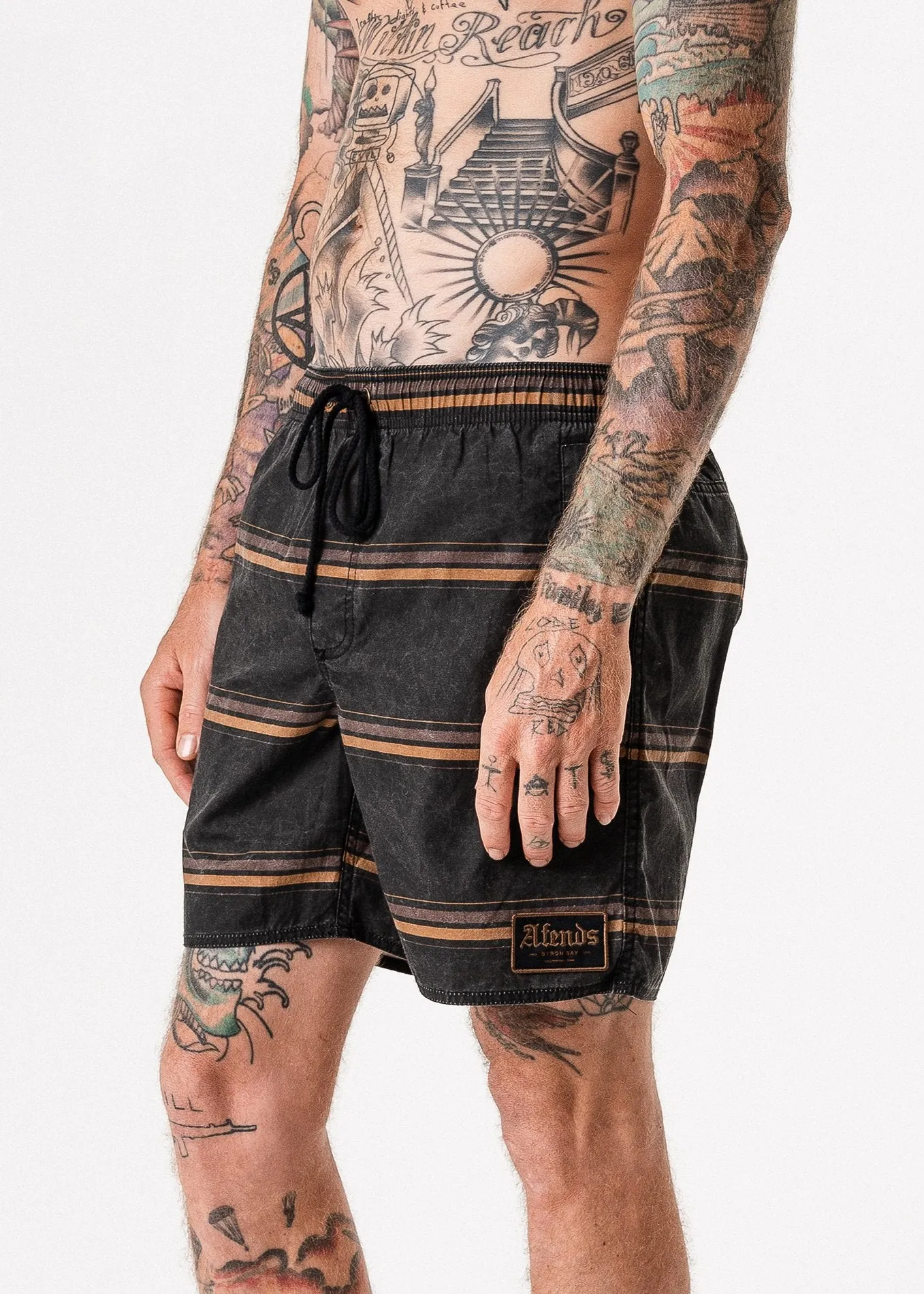 Afends Mens Baywatch Valley - Elastic Waist Boardshort