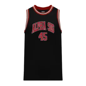 Alpha Sig Black Basketball Jersey