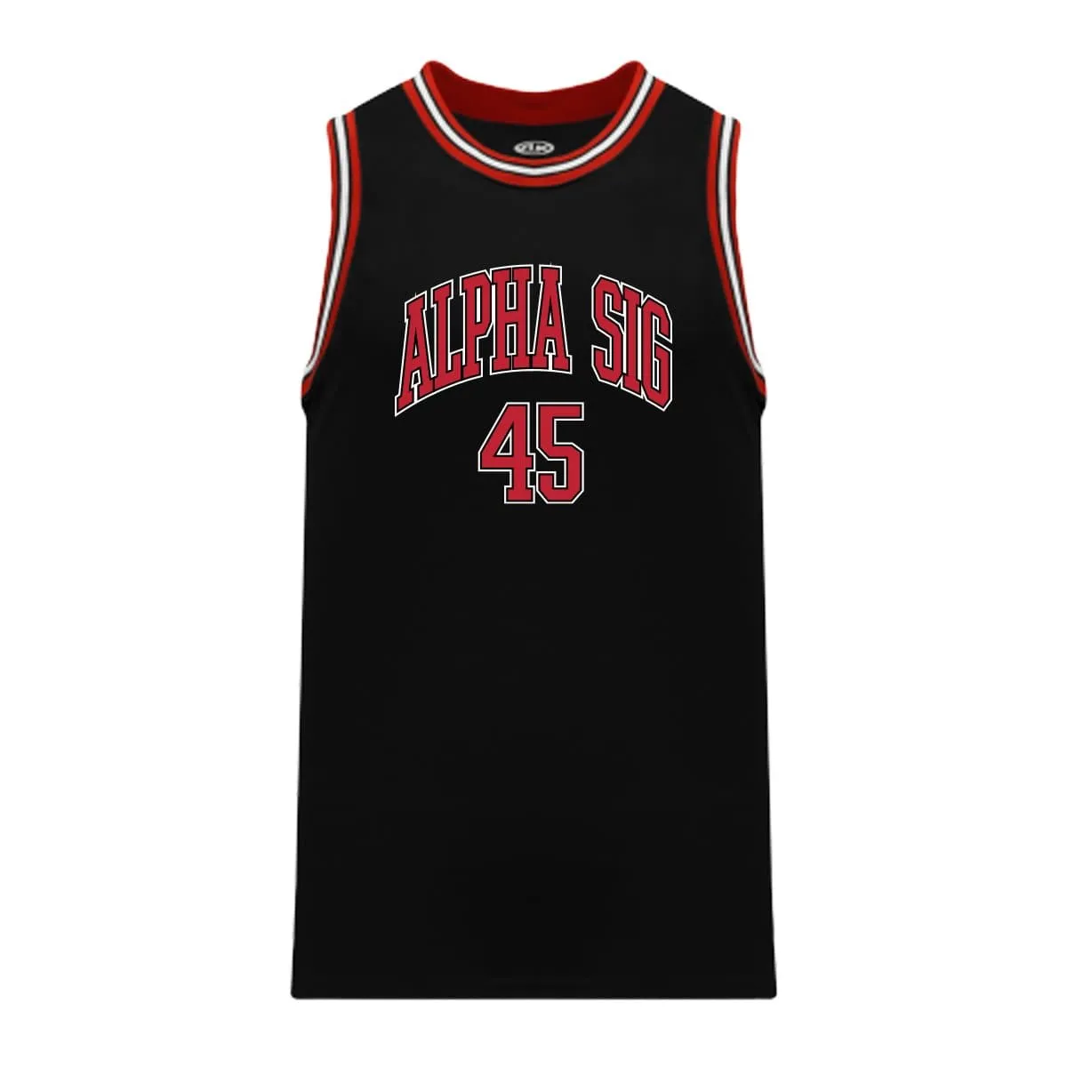 Alpha Sig Black Basketball Jersey