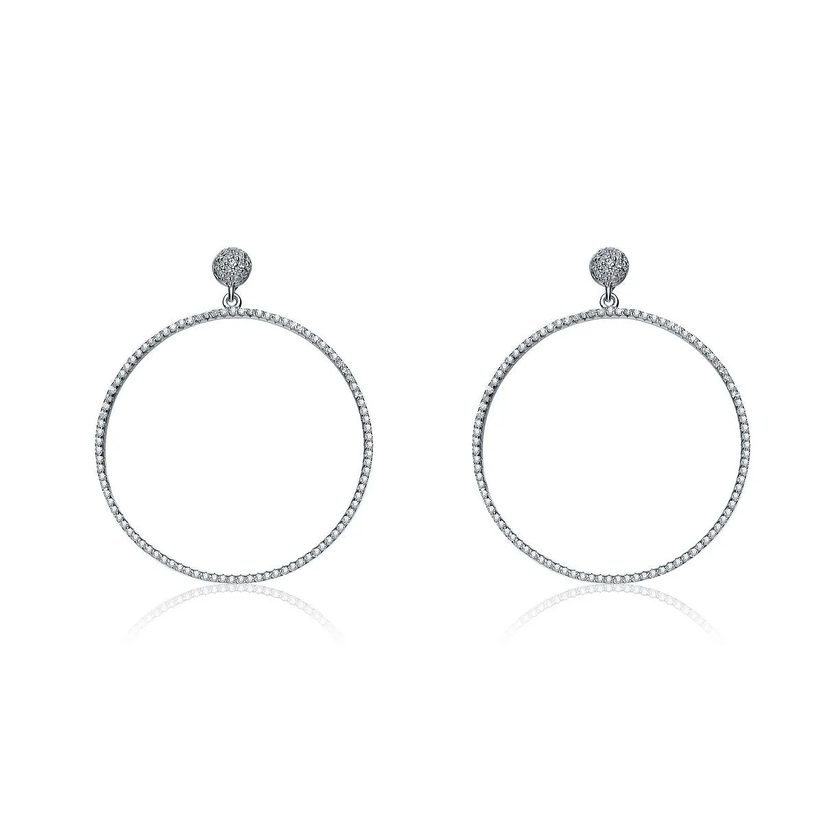 Aubrey Large Outlined Circle Hoop Earrings