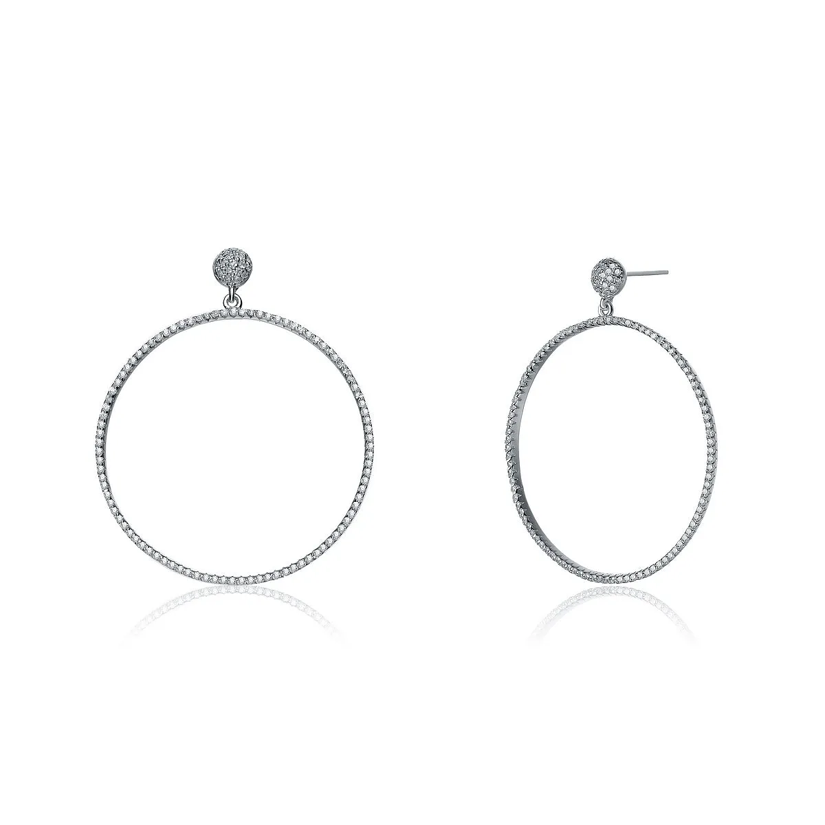 Aubrey Large Outlined Circle Hoop Earrings