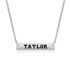 Basketball Name Bar Necklace