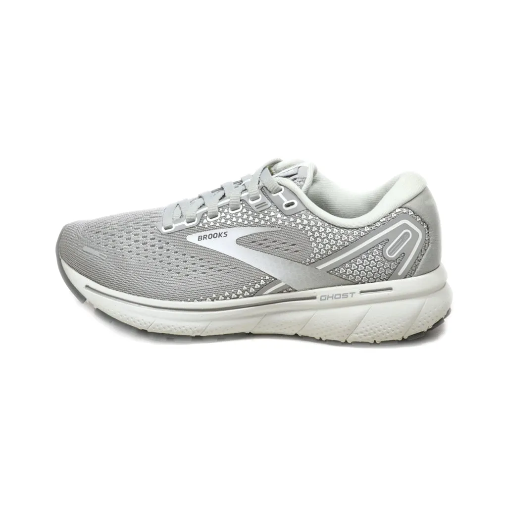 Brooks Ghost 14 Trainers Sport Shoes Fabric Grey Colour For Kids