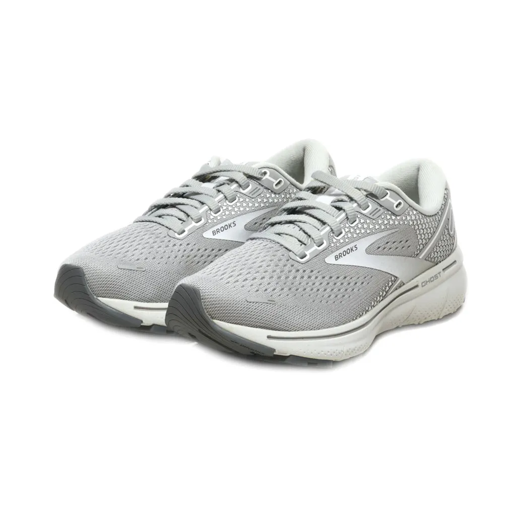 Brooks Ghost 14 Trainers Sport Shoes Fabric Grey Colour For Kids