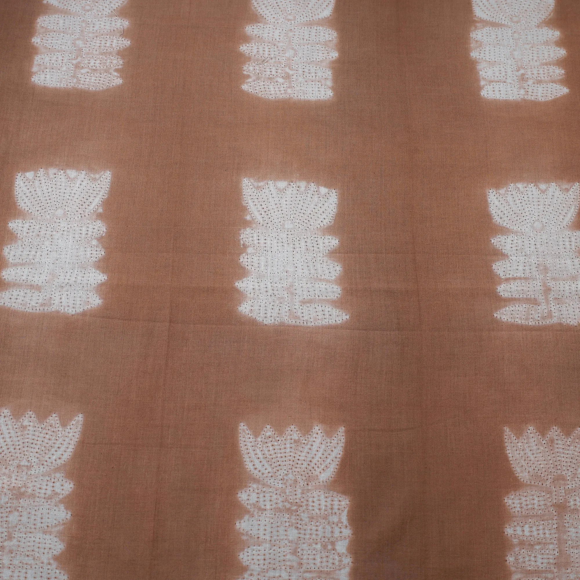 Brown - Nui Shibori Tie-Dye Cotton Fabric