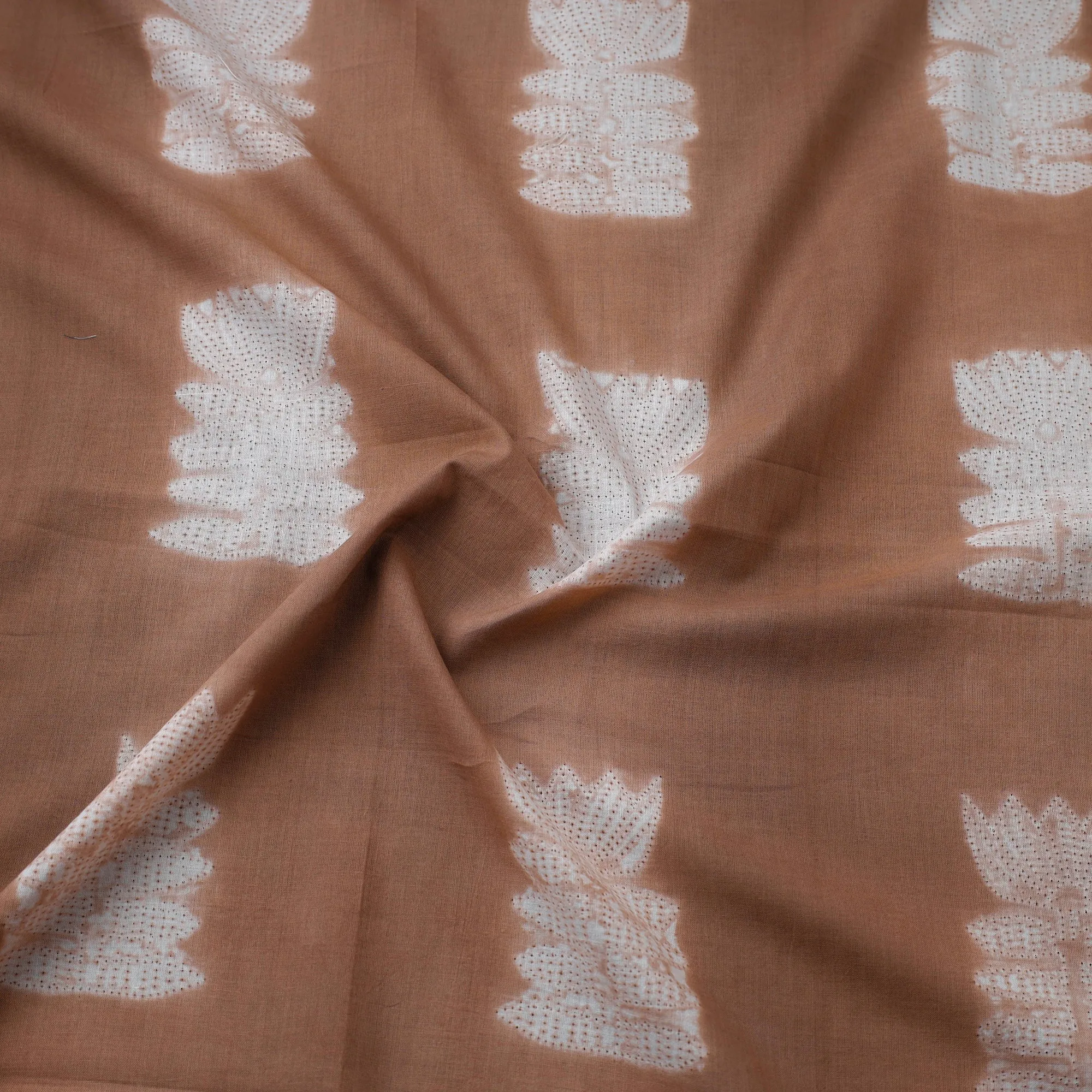 Brown - Nui Shibori Tie-Dye Cotton Fabric