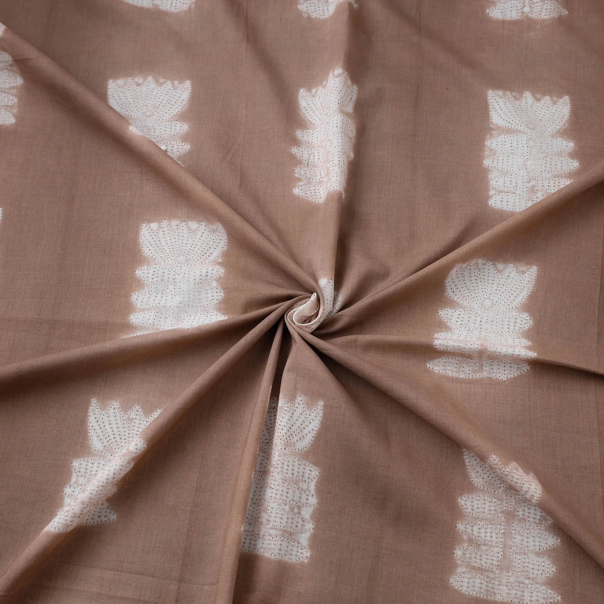 Brown - Nui Shibori Tie-Dye Cotton Fabric