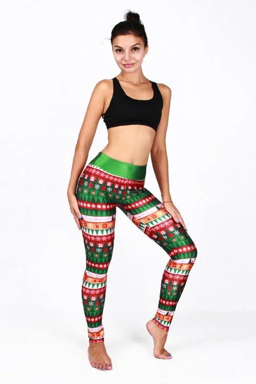 Christmas Light  Print Yoga Pants