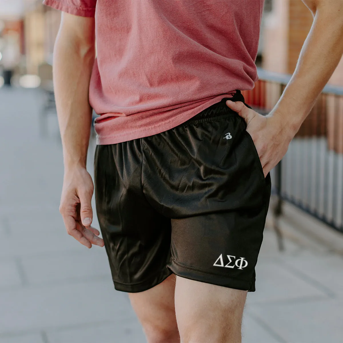 Delta Sig 5" Black Shorts