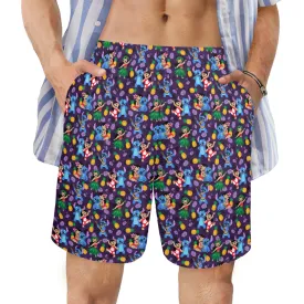 Disney Lilo And Stitch Island Friends Men's Swim Trunks Swimsuit