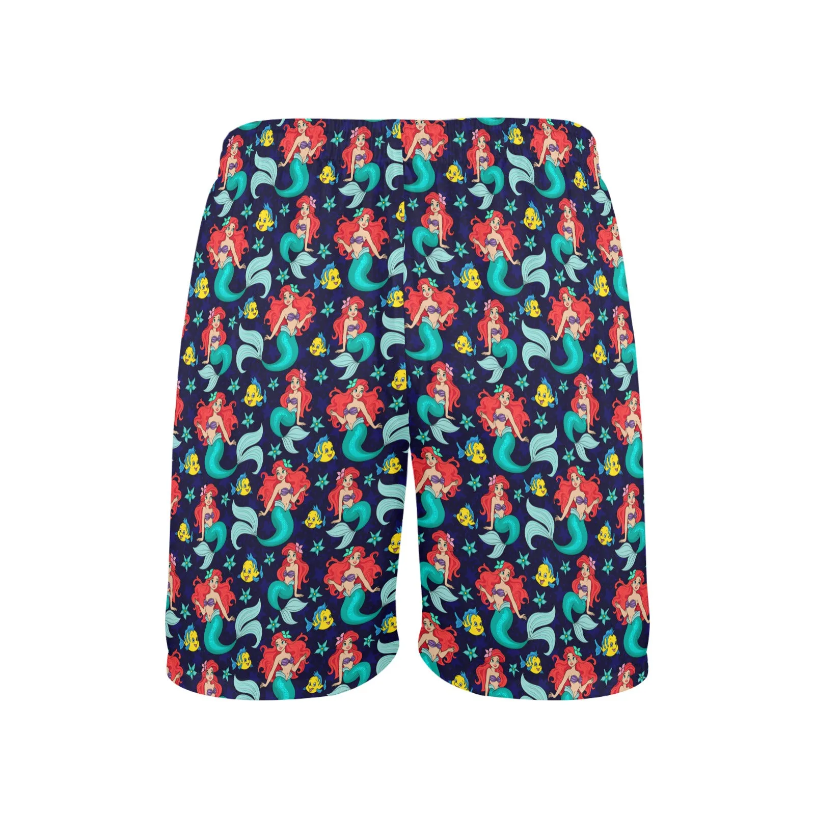 Disney Little Mermaid I Want To Be Where The People Are Men's Swim Trunks Swimsuit