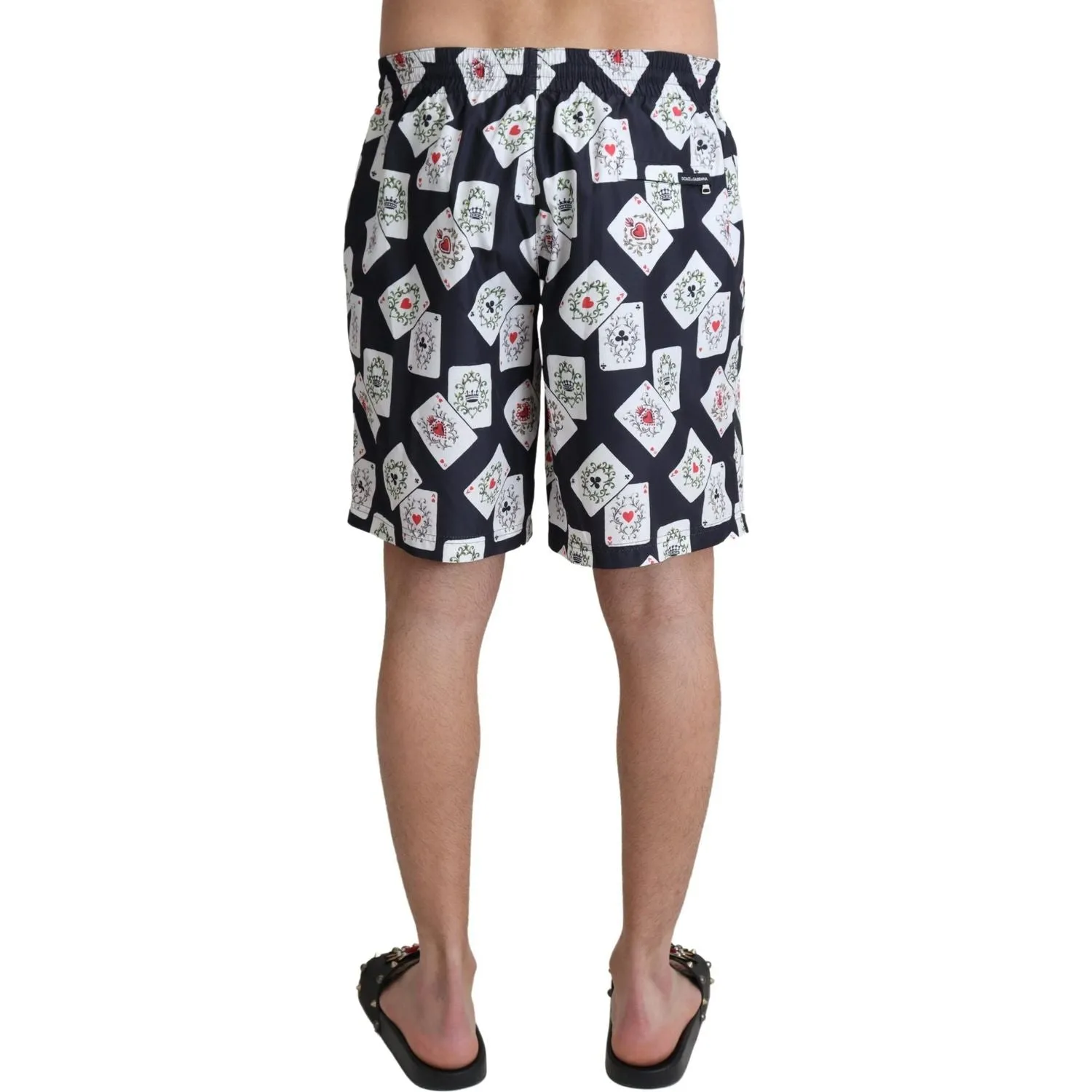 Dolce & Gabbana Multicolor Card Deck Printed Swim Trunks