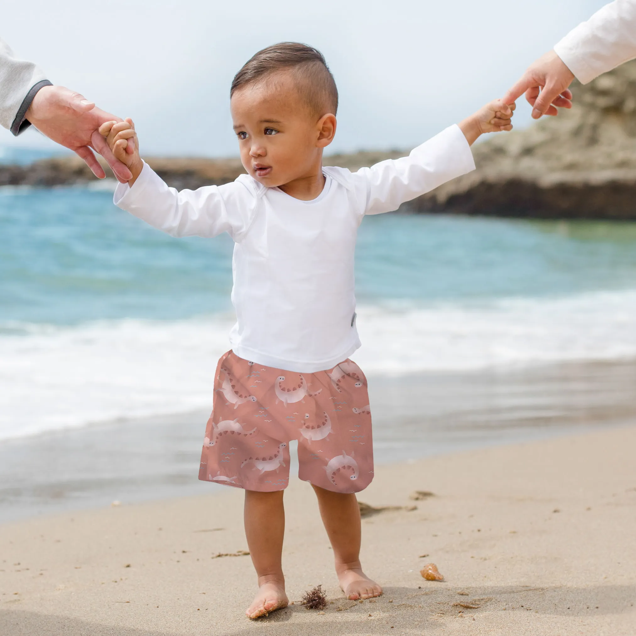 Eco Trunks with Built-in Reusable Absorbent Swim Diaper