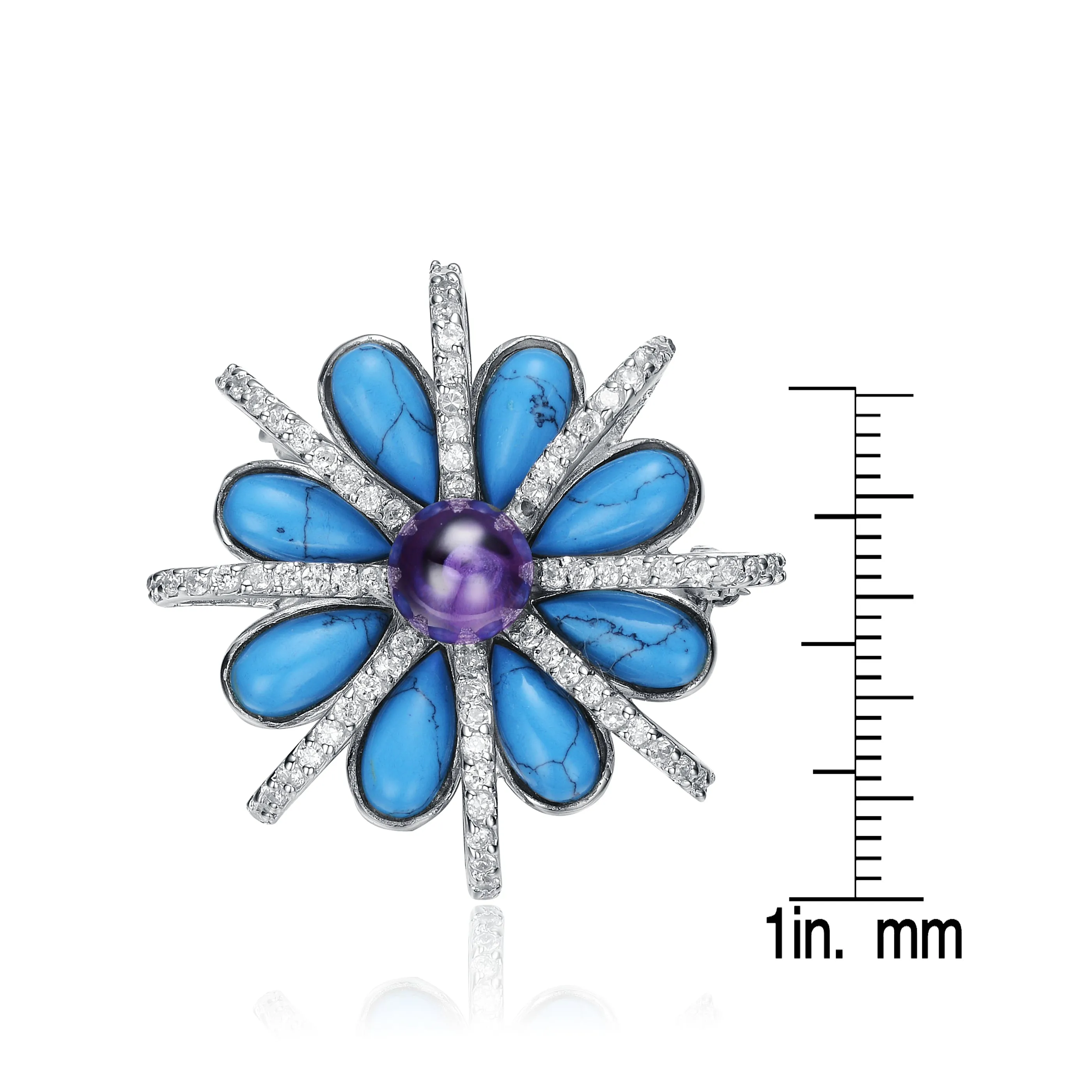 Emma Zirconia Flower Pin