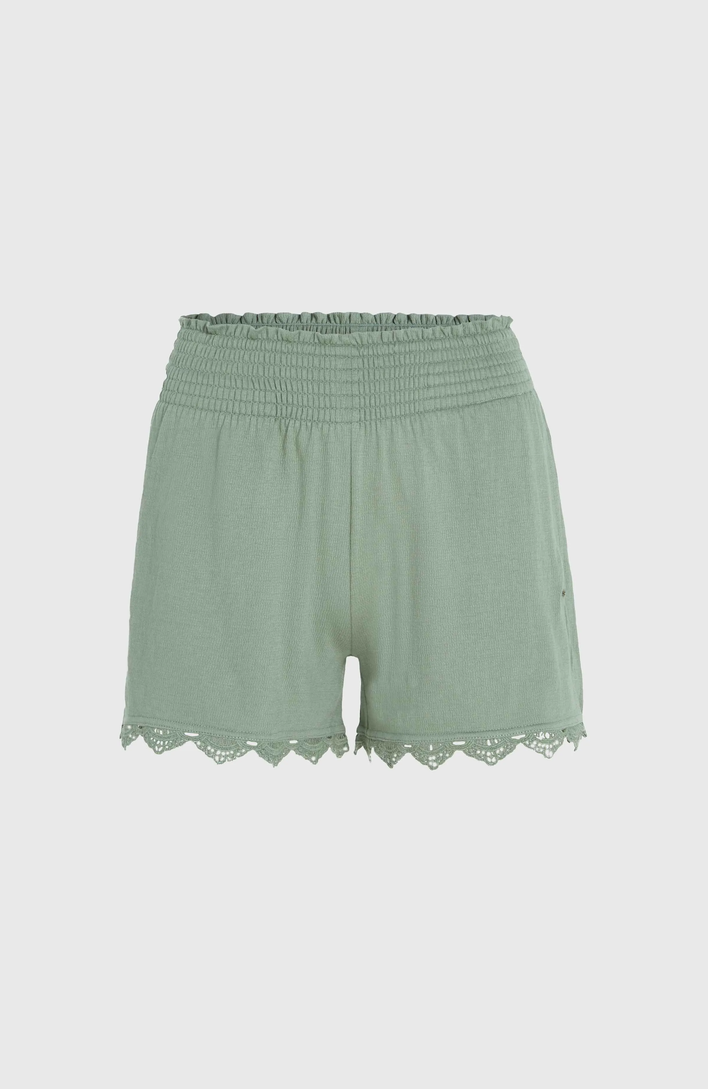 Essentials Ava Smocked Shorts | Lily Pad