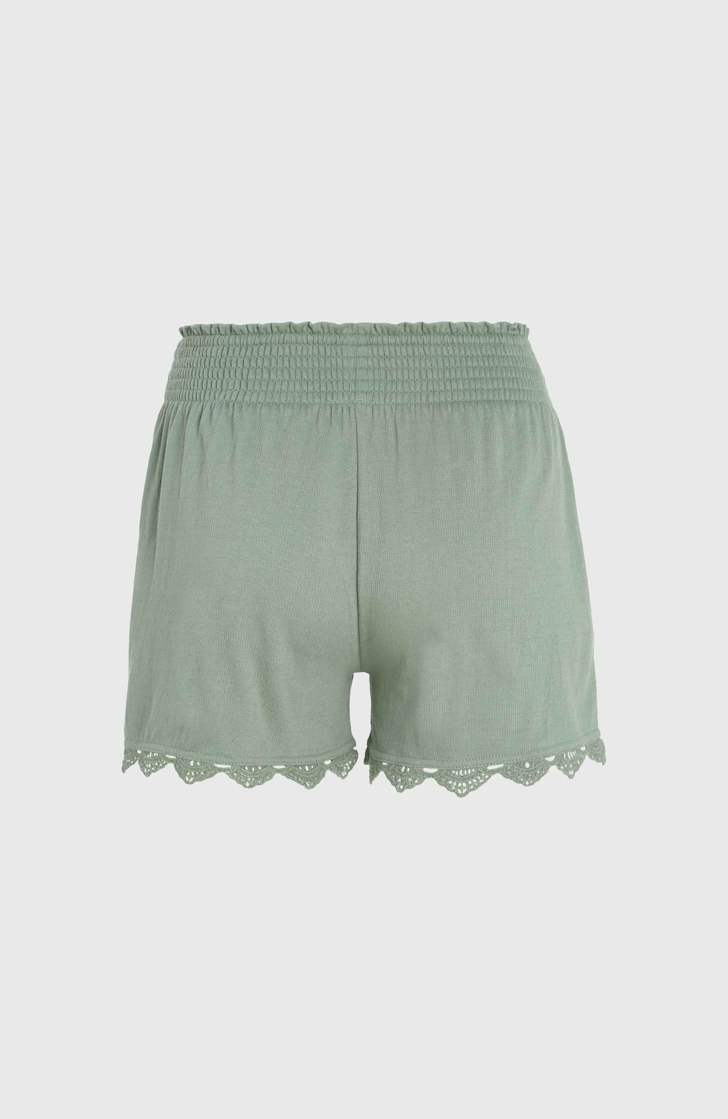 Essentials Ava Smocked Shorts | Lily Pad