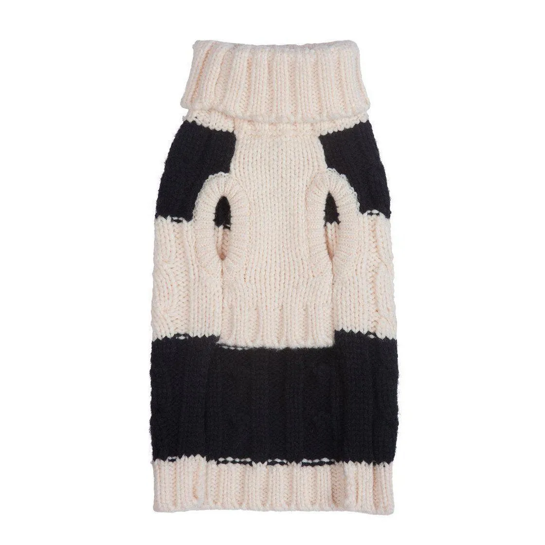 Fabdog | Black & White Fisherman Dog Jumper