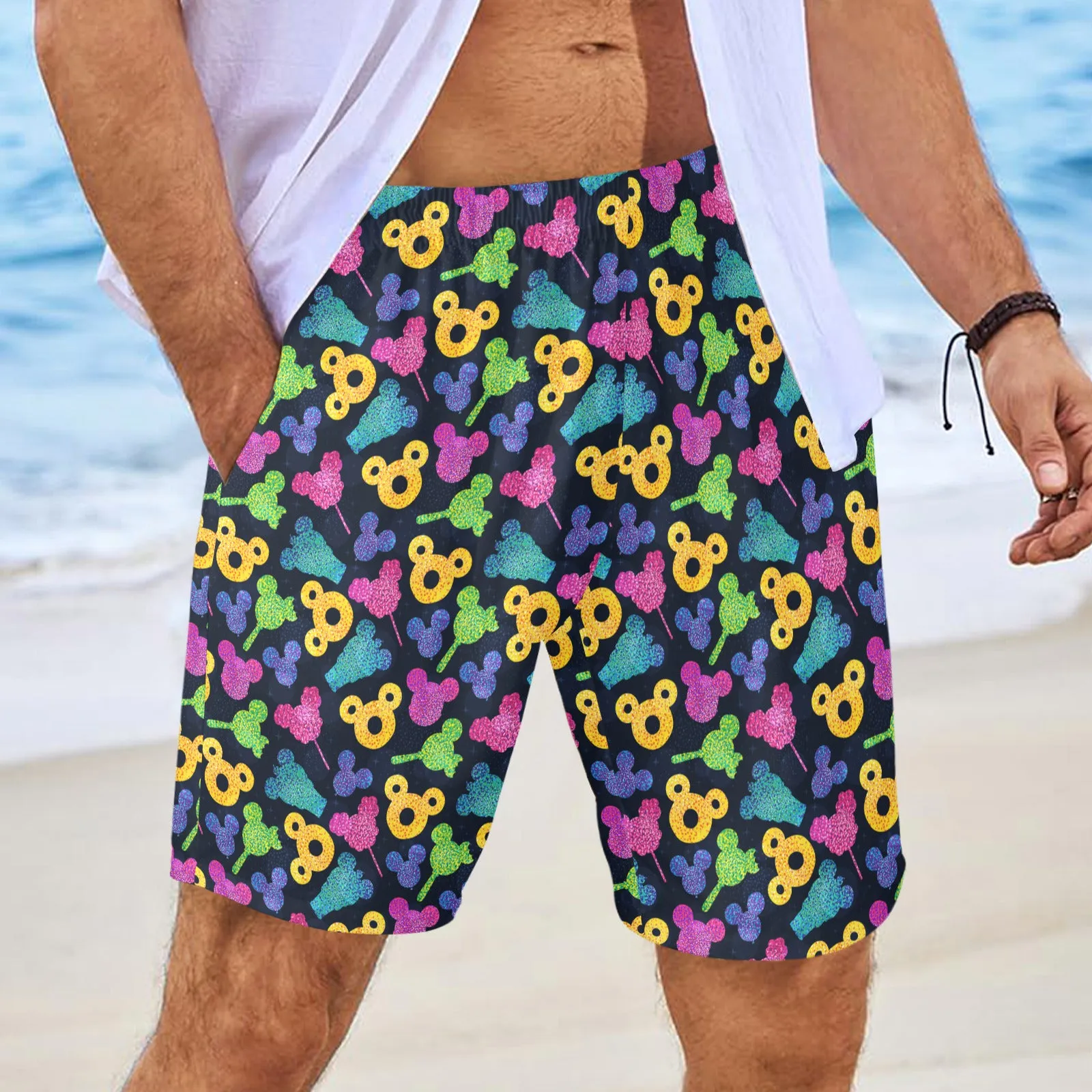 Glitter Park Snacks Men's Swim Trunks Swimsuit