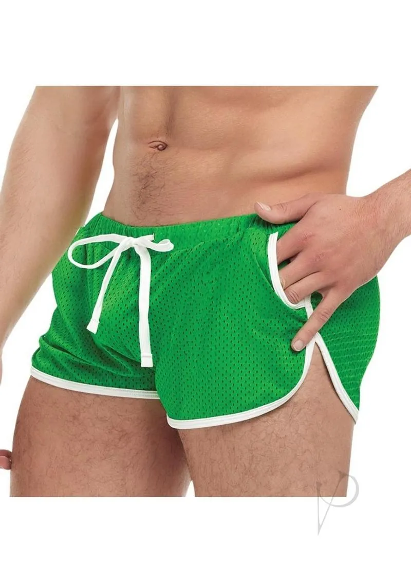 Goal Line Side Split Mesh Short S/m Grn