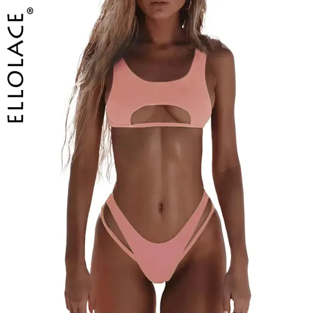 High Cut Hollow Out Micro Swimwear