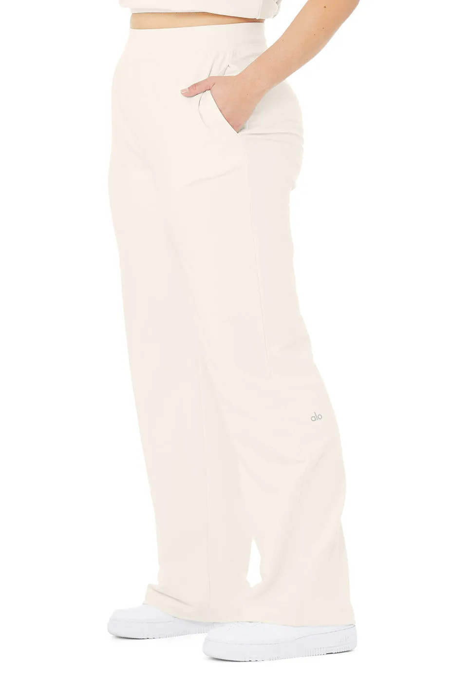 High-Waist Dreamy Wide Legging Pant - Ivory