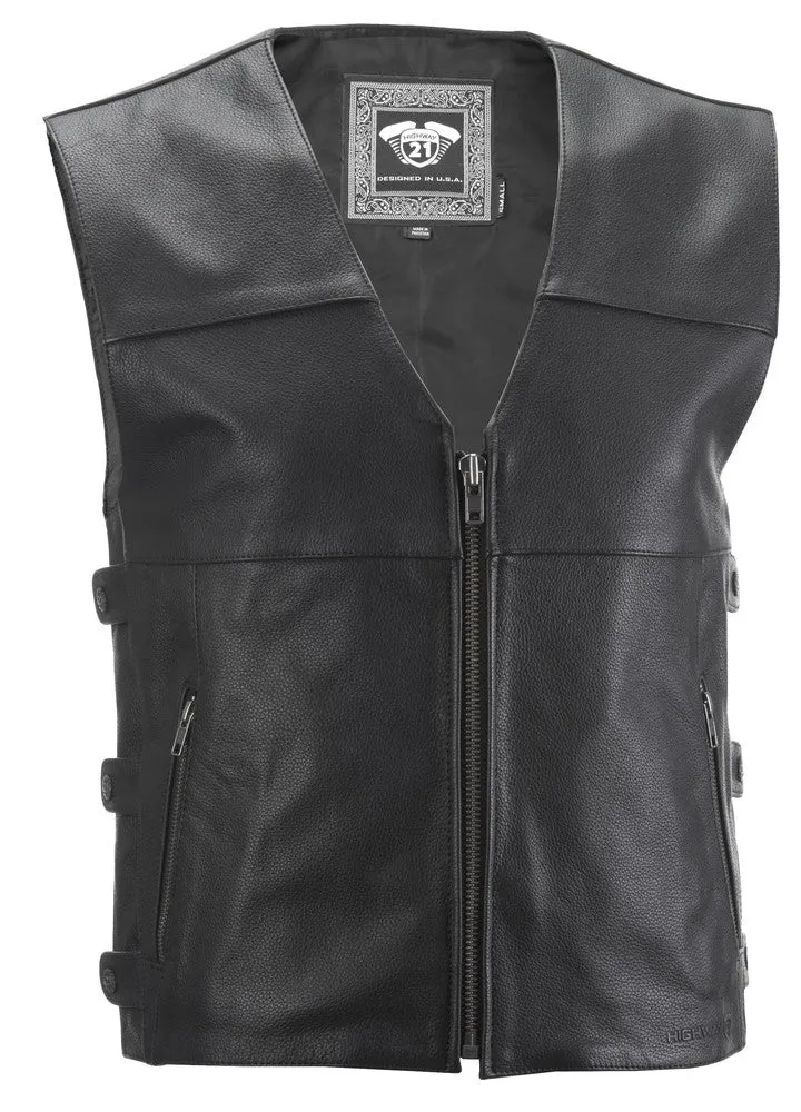 Highway 21 12 Gauge Leather Motorcycle Riding Vest