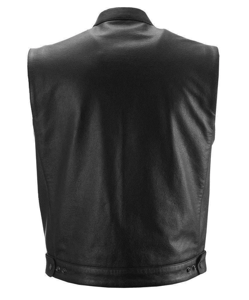 Highway 21 Magnum Men's Black Leather Vest