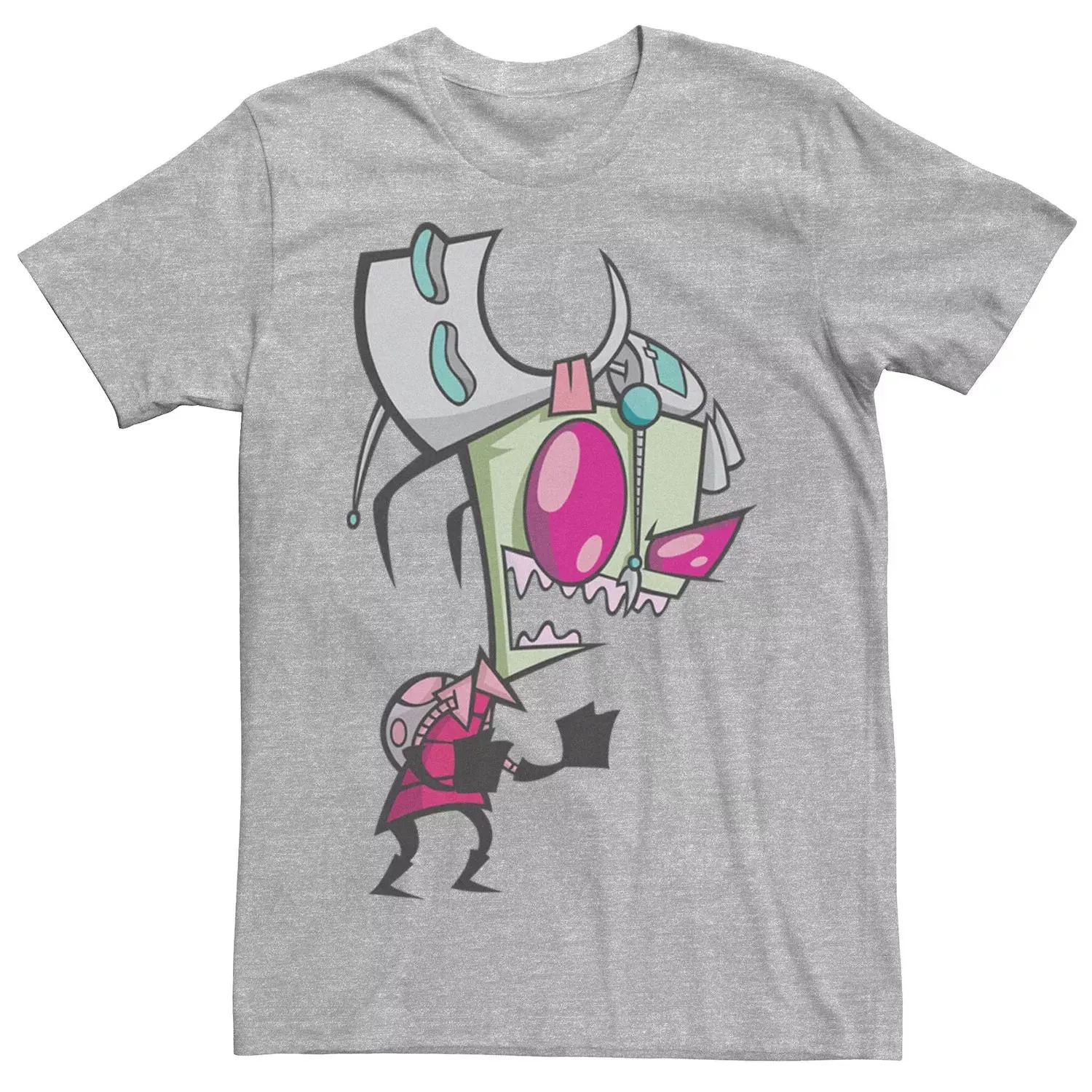 Invader Zim Men's Menacing Laugh Fatigue Gir Nickelodeon Portrait T-Shirt