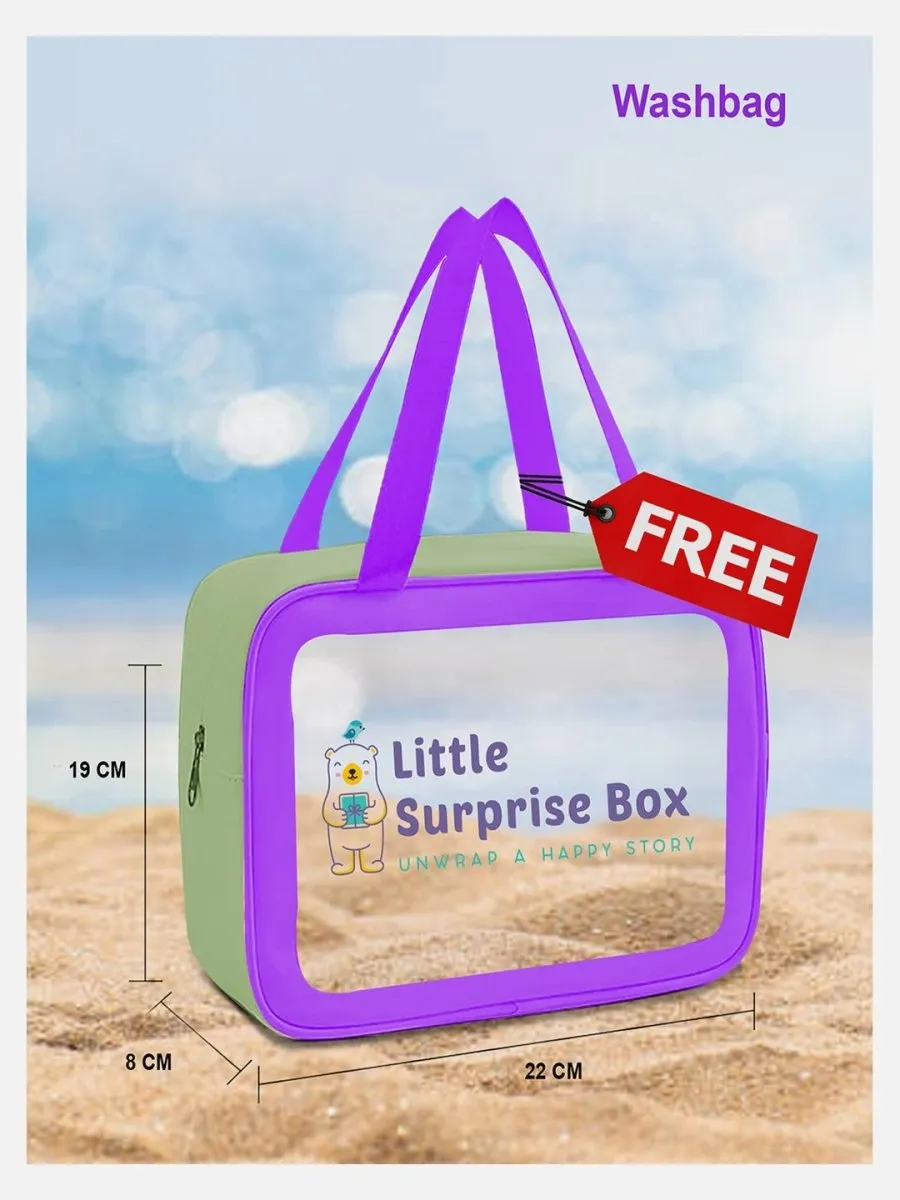 Little Surprise Box,One Piece Little Miss Yellow Bow print Swimwear  Swim Cap for Kids & Toddlers