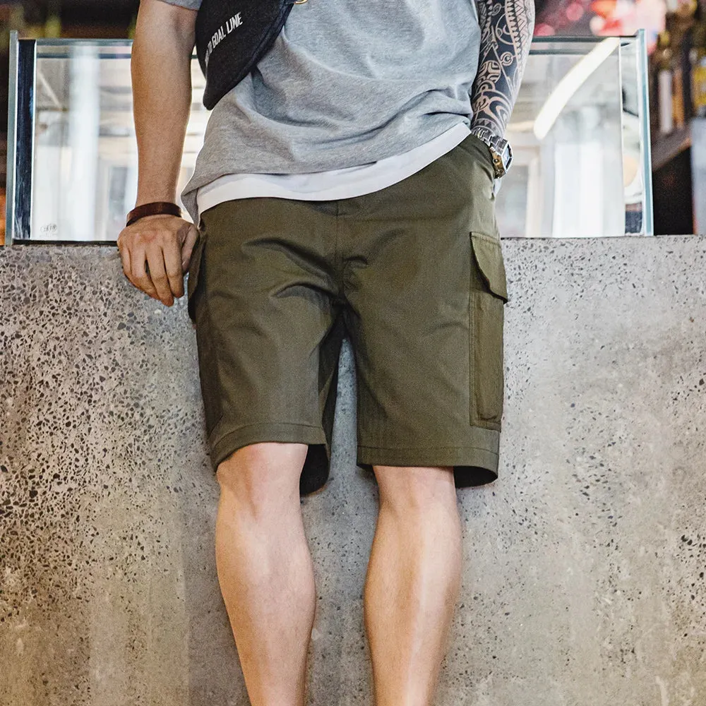 MADEN Herringbone Twill Cargo Shorts