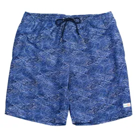 Men's 8" Swim Trunks Boxer Brief Liner | "Ocean Breeze"