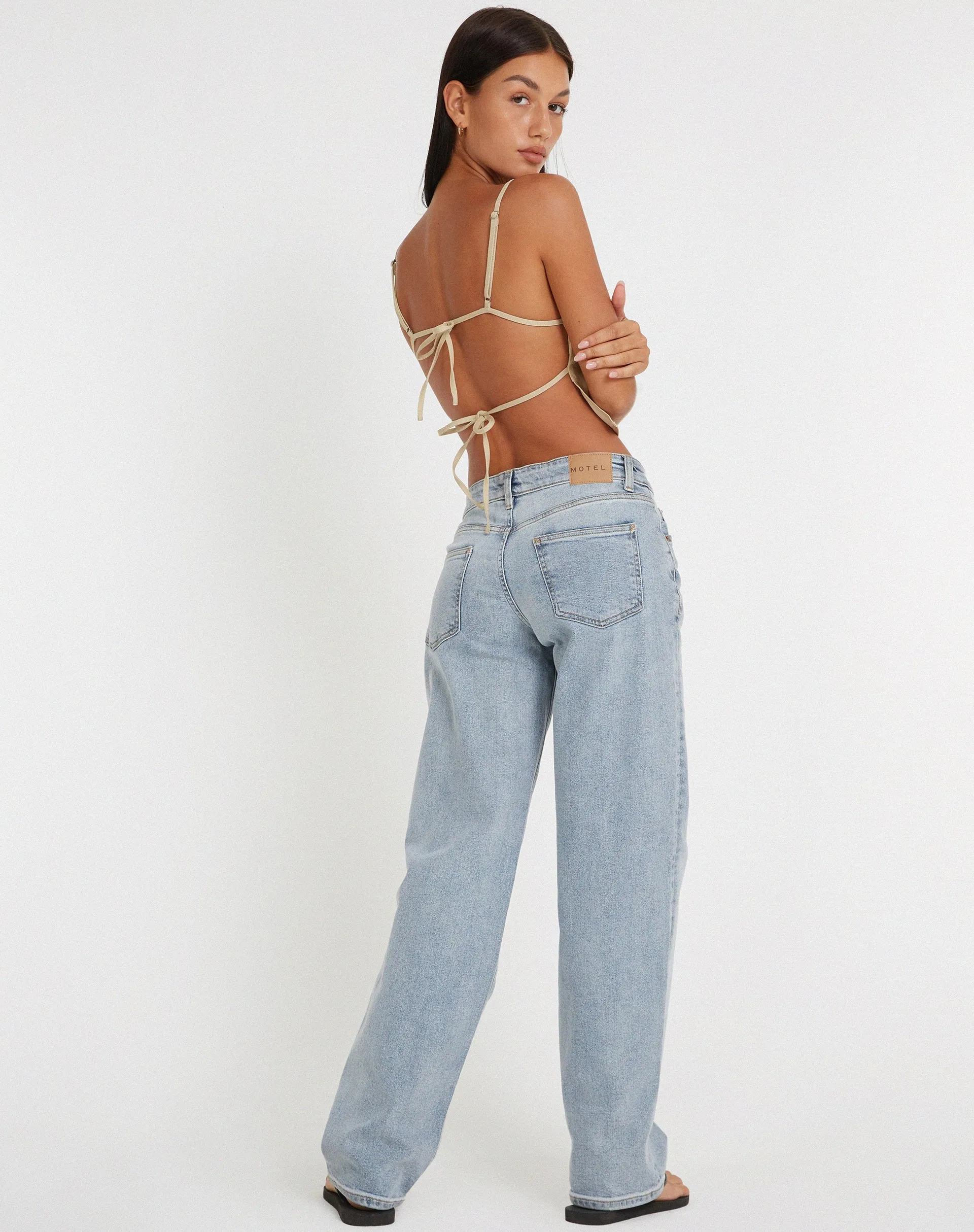 Merita Crop Top in Ecru