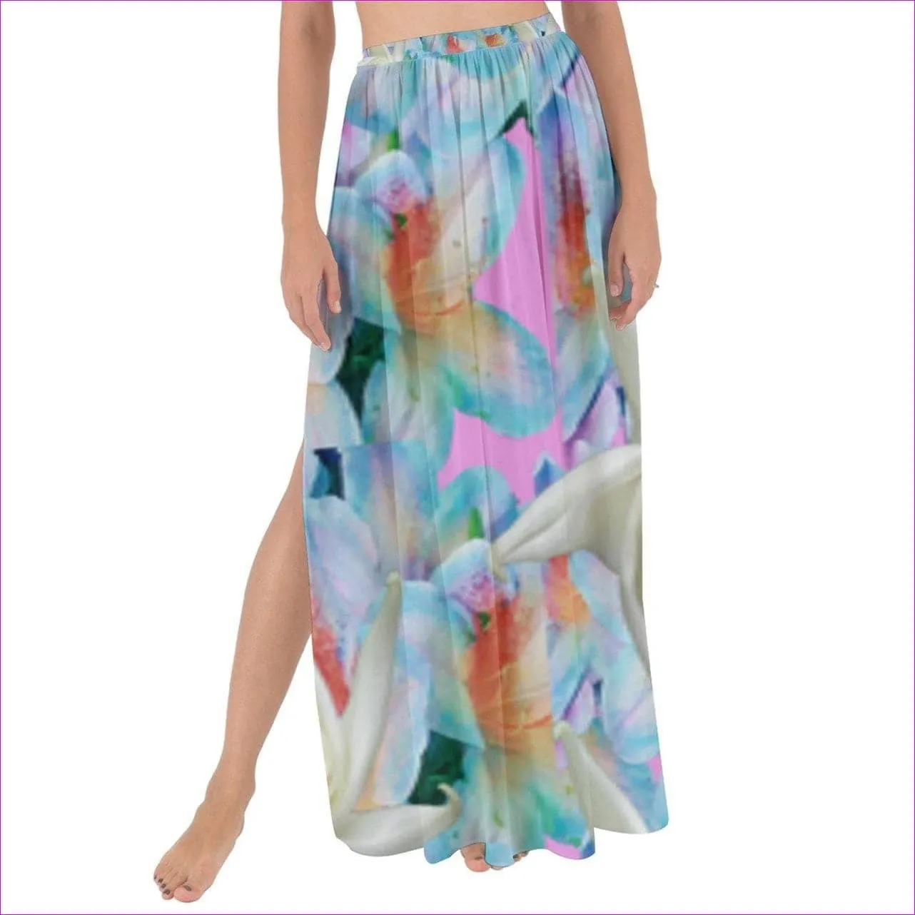 Midnight Floral Maxi Chiffon Tie-Up Sarong