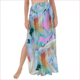 Midnight Floral Maxi Chiffon Tie-Up Sarong