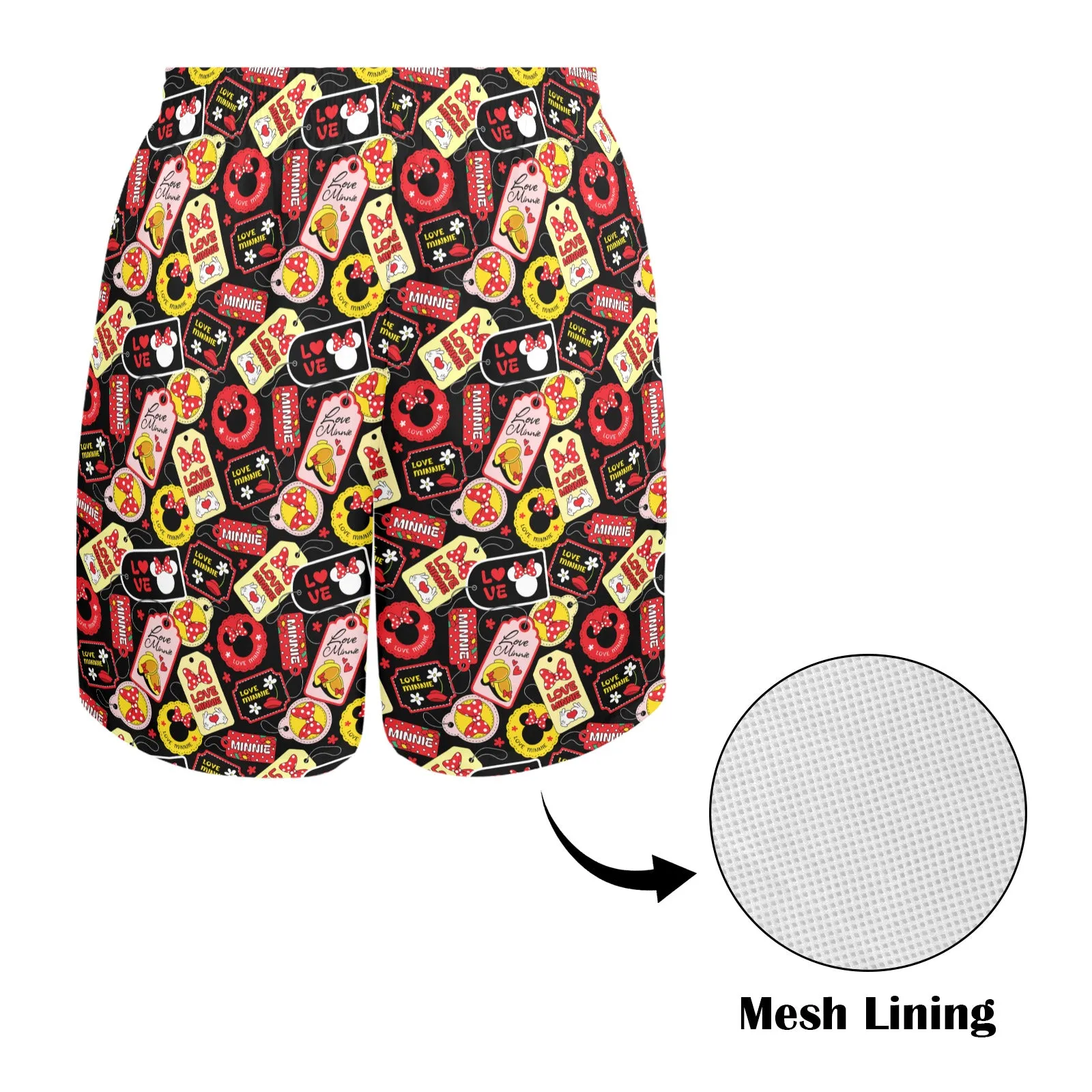 Minnie Tags Men's Swim Trunks Swimsuit