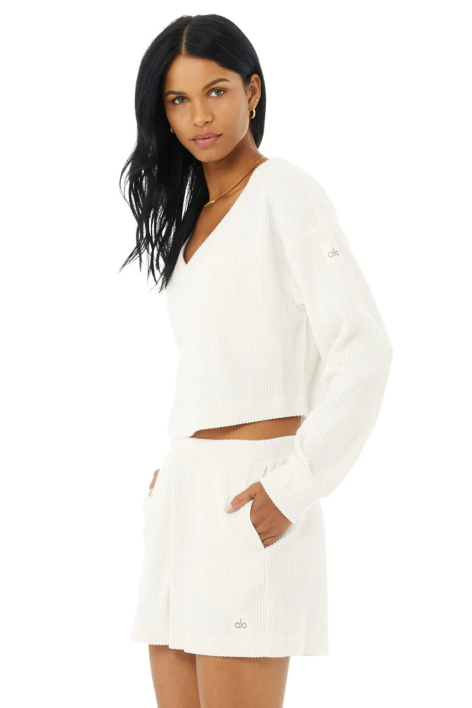 Muse V-Neck Pullover - Ivory