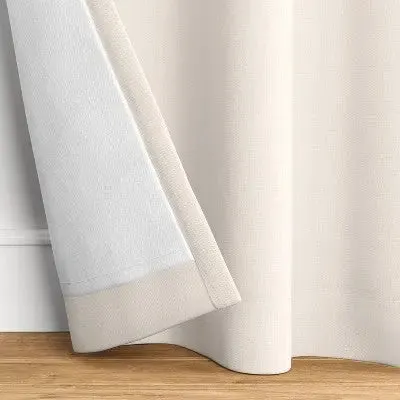 New - 1pc 50"x84" Blackout Velvet Window Curtain Panel Cream - Threshold