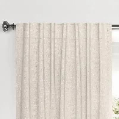 New - 1pc 50"x84" Blackout Velvet Window Curtain Panel Cream - Threshold