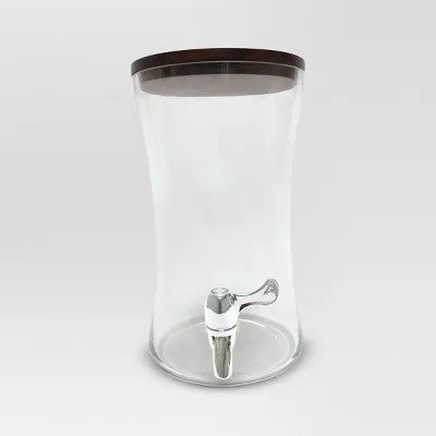 New - 5.8L Glass Beverage Dispenser with Acacia Lid - Threshold