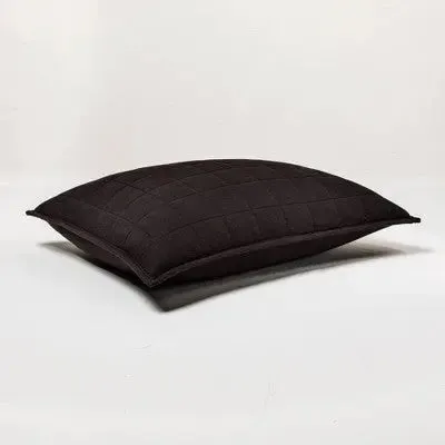 New - Casaluna Pillow Sham Linen-Blend OEKO-TEX Quilted