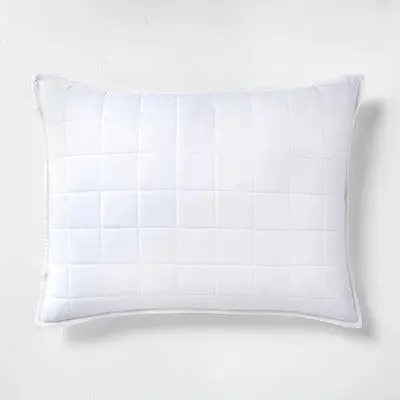 New - Casaluna Pillow Sham Linen-Blend OEKO-TEX Quilted