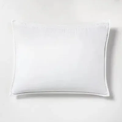 New - Casaluna Pillow Sham Linen-Blend OEKO-TEX Quilted